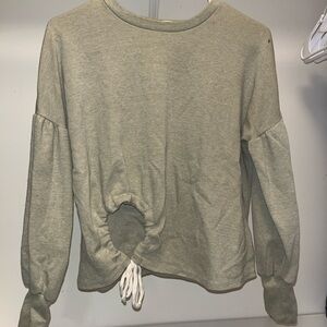 June & Hudson Gray Sweatshirt with Drawstring